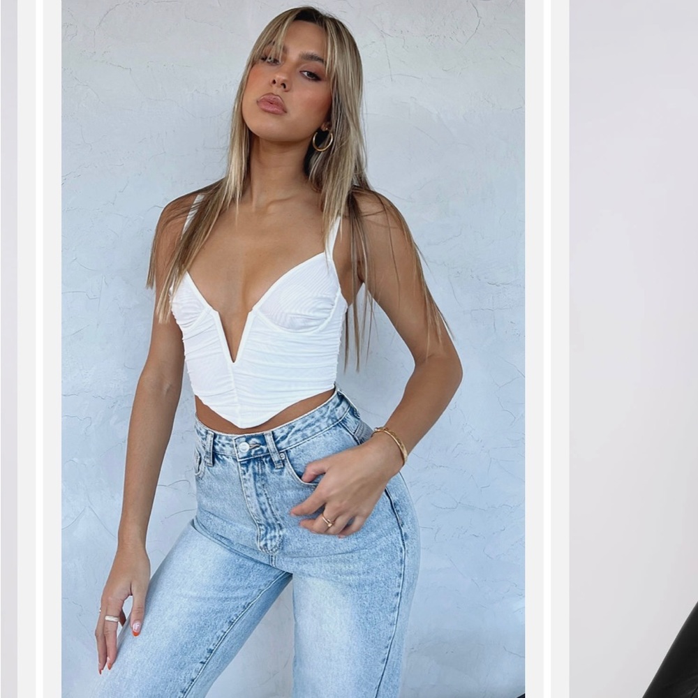 White fox boutique forget it bustier white